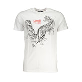 Cavalli Class White Cotton T-Shirt -   -  Cavalli Class.